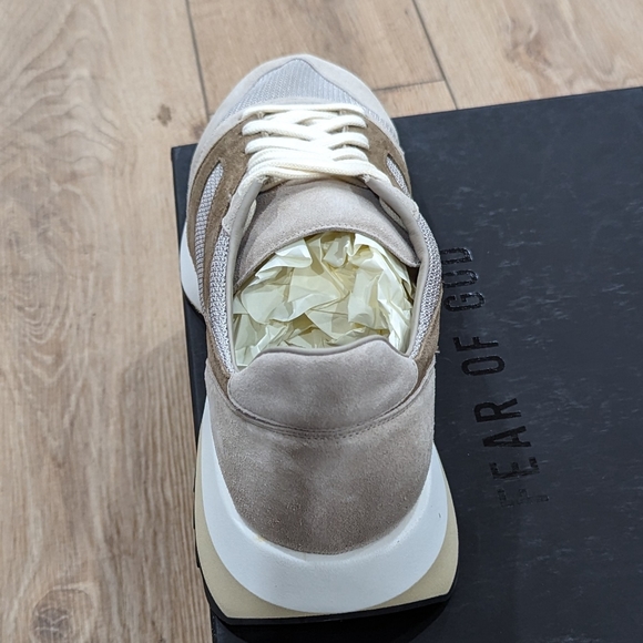 Men's FEAR OF GOD Lace-Up Runner Sneakers Sabbia 45 US 12 - Picture 4 of 10